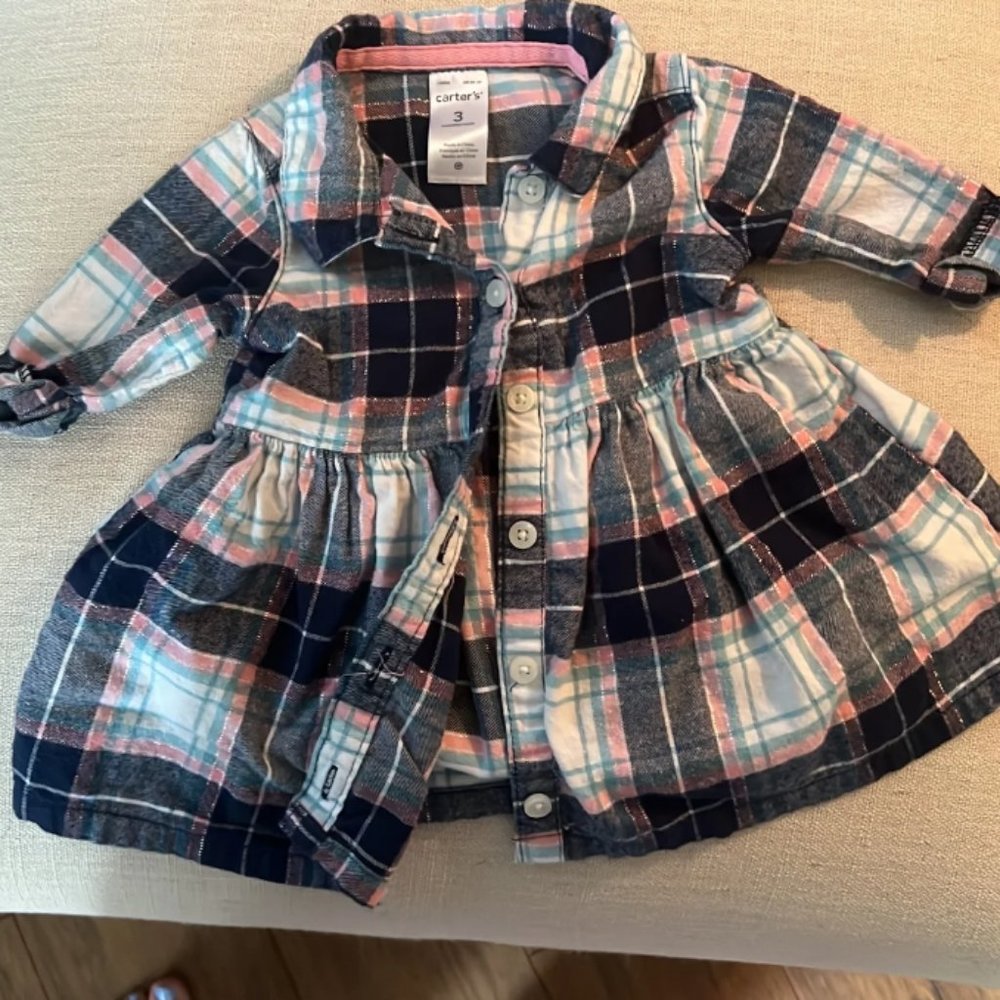 Carters 3 mo Plaid Dress